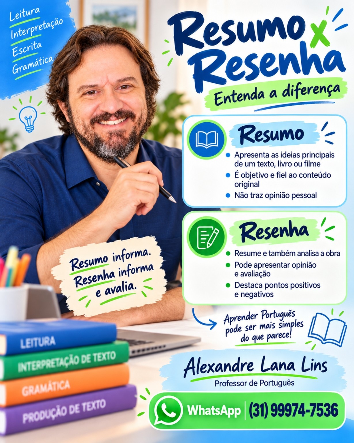 Arte educativa: entenda a diferença entre resumo e resenha